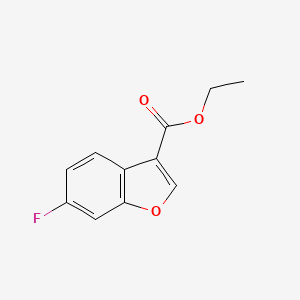 Ethyl 6-fluorobenzofuran-3-carboxylate chemical structure (CAS 863250-72-0)