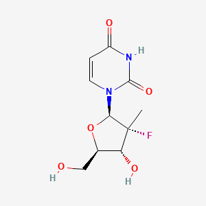 1-((2R,3R,4R,5R)-3-Fluoro-4-hydroxy-5-(hydroxymethyl)-3-methyltetrahydrofuran-2-yl)pyrimidine-2,4(1H,3H)-dione chemical structure (CAS 863329-66-2)