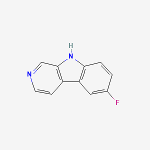 6-Fluoro-9H-pyrido[3,4-b]indole chemical structure (CAS 86349-41-9)