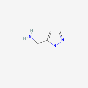 (1-Methyl-1H-pyrazol-5-yl)methanamine chemical structure (CAS 863548-52-1)
