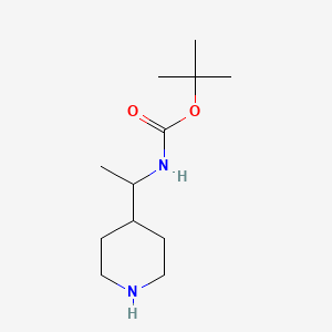 tert-Butyl (1-(piperidin-4-yl)ethyl)carbamate chemical structure (CAS 863560-23-0)