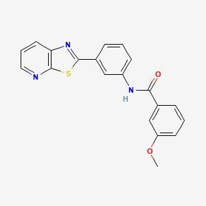 3-Methoxy-N-(3-(thiazolo[5,4-b]pyridin-2-yl)phenyl)benzamide chemical structure (CAS 863589-52-0)