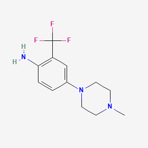 4-(4-Methylpiperazin-1-yl)-2-(trifluoromethyl)aniline chemical structure (CAS 863675-89-2)