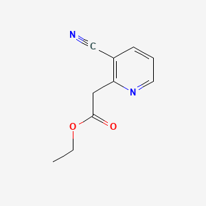 Ethyl 2-(3-cyanopyridin-2-yl)acetate chemical structure (CAS 86369-48-4)