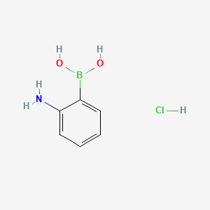 2-Aminophenylboronic acid hydrochloride chemical structure (CAS 863753-30-4)
