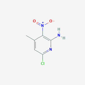 6-Chloro-4-methyl-3-nitropyridin-2-amine chemical structure (CAS 863878-22-2)