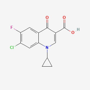 7-Chloro-1-cyclopropyl-6-fluoro-4-oxo-1,4-dihydroquinoline-3-carboxylic acid chemical structure (CAS 86393-33-1)