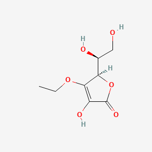 (R)-5-((S)-1,2-Dihydroxyethyl)-4-ethoxy-3-hydroxyfuran-2(5H)-one chemical structure (CAS 86404-04-8)