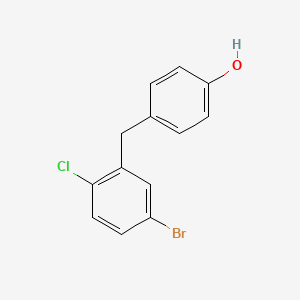 4-(5-Bromo-2-chlorobenzyl)phenol chemical structure (CAS 864070-18-8)