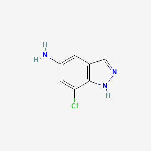 7-Chloro-1H-indazol-5-amine chemical structure (CAS 864082-49-5)