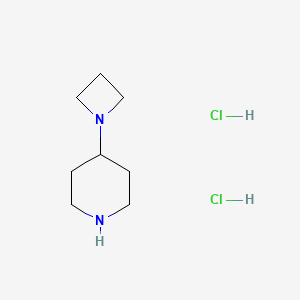 4-(Azetidin-1-yl)piperidine dihydrochloride chemical structure (CAS 864246-02-6)