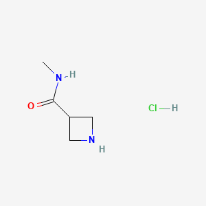 N-Methylazetidine-3-carboxamide hydrochloride chemical structure (CAS 864248-69-1)