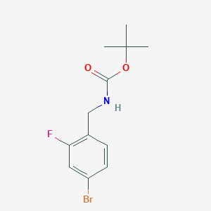 tert-Butyl 4-bromo-2-fluorobenzylcarbamate chemical structure (CAS 864262-97-5)