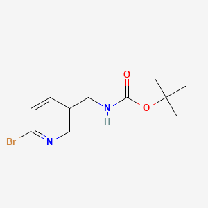 tert-Butyl ((6-bromopyridin-3-yl)methyl)carbamate chemical structure (CAS 864266-29-5)