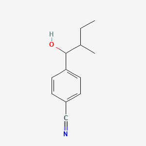 4-(1-Hydroxy-2-methylbutyl)benzonitrile chemical structure (CAS 864266-91-1)