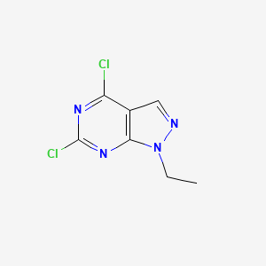 4,6-Dichloro-1-ethyl-1H-pyrazolo[3,4-d]pyrimidine chemical structure (CAS 864292-48-8)