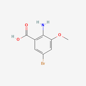 2-Amino-5-bromo-3-methoxybenzoic acid chemical structure (CAS 864293-44-7)