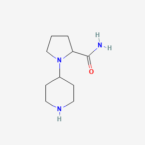 1-(Piperidin-4-yl)pyrrolidine-2-carboxamide chemical structure (CAS 864356-10-5)