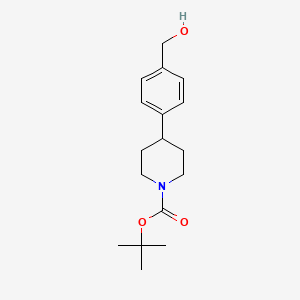 tert-Butyl 4-(4-(hydroxymethyl)phenyl)piperidine-1-carboxylate chemical structure (CAS 864359-18-2)