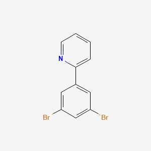 2-(3,5-Dibromophenyl)pyridine chemical structure (CAS 864377-23-1)