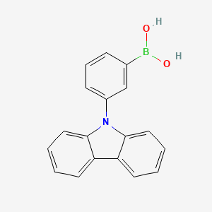 (3-(9H-Carbazol-9-yl)phenyl)boronic acid chemical structure (CAS 864377-33-3)