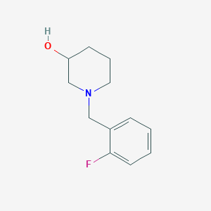 1-(2-Fluorobenzyl)piperidin-3-ol chemical structure (CAS 864388-88-5)