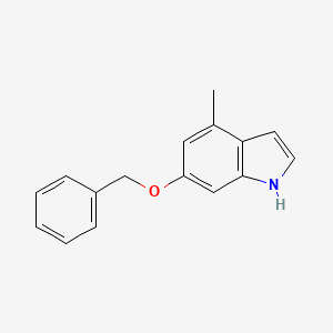 6-(Benzyloxy)-4-methyl-1H-indole chemical structure (CAS 864427-14-5)