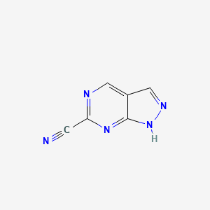 1H-Pyrazolo[3,4-d]pyrimidine-6-carbonitrile chemical structure (CAS 864439-32-7)