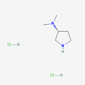 (R)-Dimethylpyrrolidin-3-yl-amine dihydrochloride chemical structure (CAS 864448-61-3)