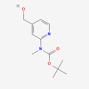 tert-Butyl (4-(hydroxymethyl)pyridin-2-yl)(methyl)carbamate chemical structure (CAS 864460-84-4)