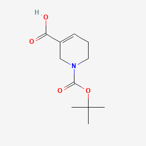 1-Boc-1,2,5,6-tetrahydropyridine-3-carboxylic acid chemical structure (CAS 86447-11-2)