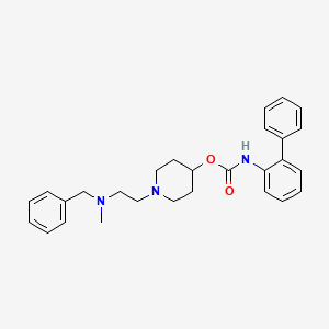 1-(2-(Benzyl(methyl)amino)ethyl)piperidin-4-yl [1,1'-biphenyl]-2-ylcarbamate chemical structure (CAS 864686-28-2)