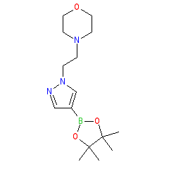 4-(2-(4-(4,4,5,5-Tetramethyl-1,3,2-dioxaborolan-2-yl)-1H-pyrazol-1-yl)ethyl)morpholine chemical structure (CAS 864754-18-7)