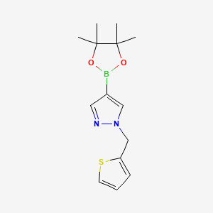 4-(4,4,5,5-Tetramethyl-1,3,2-dioxaborolan-2-yl)-1-(2-thienylmethyl)-1H-pyrazole chemical structure (CAS 864754-19-8)