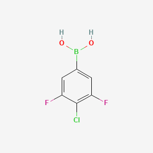 (4-Chloro-3,5-difluorophenyl)boronic acid chemical structure (CAS 864759-63-7)