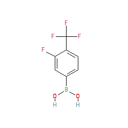 (3-Fluoro-4-(trifluoromethyl)phenyl)boronic acid chemical structure (CAS 864759-68-2)