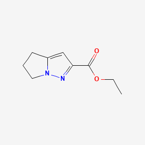 Ethyl 5,6-dihydro-4H-pyrrolo[1,2-b]pyrazole-2-carboxylate chemical structure (CAS 86477-09-0)