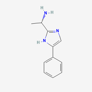 (S)-1-(4-Phenyl-1H-imidazol-2-yl)ethanamine chemical structure (CAS 864825-23-0)