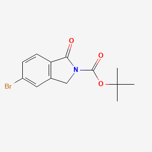 tert-Butyl 5-bromo-1-oxoisoindoline-2-carboxylate chemical structure (CAS 864866-80-8)
