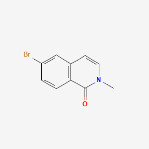 6-Bromo-2-methylisoquinolin-1(2H)-one chemical structure (CAS 864866-92-2)