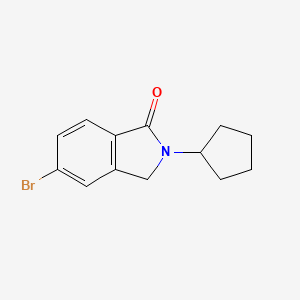 5-Bromo-2-cyclopentylisoindolin-1-one chemical structure (CAS 864867-11-8)