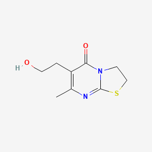 6-(2-Hydroxyethyl)-7-methyl-2H-thiazolo[3,2-a]pyrimidin-5(3H)-one chemical structure (CAS 86487-53-8)