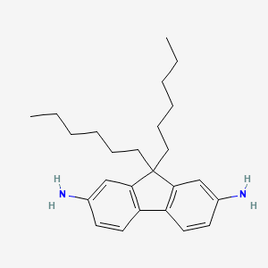 9,9-Dihexyl-9H-fluorene-2,7-diamine chemical structure (CAS 865152-31-4)