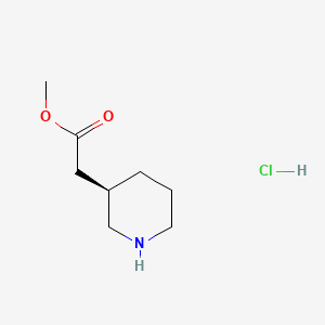 Methyl (R)-2-(3-Piperidyl)acetate Hydrochloride chemical structure (CAS 865157-03-5)