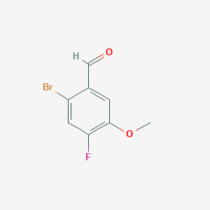 2-Bromo-4-fluoro-5-methoxybenzaldehyde chemical structure (CAS 865186-62-5)