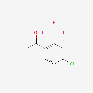1-(4-Chloro-2-(trifluoromethyl)phenyl)ethanone chemical structure (CAS 86520-34-5)