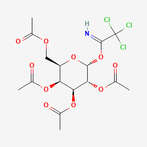 (2R,3S,4S,5R,6R)-2-(Acetoxymethyl)-6-(2,2,2-trichloro-1-iminoethoxy)tetrahydro-2H-pyran-3,4,5-triyl triacetate chemical structure (CAS 86520-63-0)
