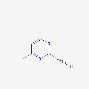 2-Ethynyl-4,6-dimethylpyrimidine chemical structure (CAS 86520-99-2)