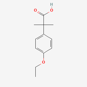 2-(4-Ethoxyphenyl)-2-methylpropanoic acid chemical structure (CAS 86521-64-4)