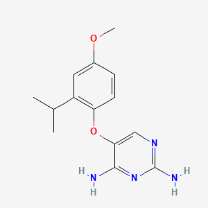 5-(2-Isopropyl-4-methoxyphenoxy)pyrimidine-2,4-diamine chemical structure (CAS 865304-71-8)